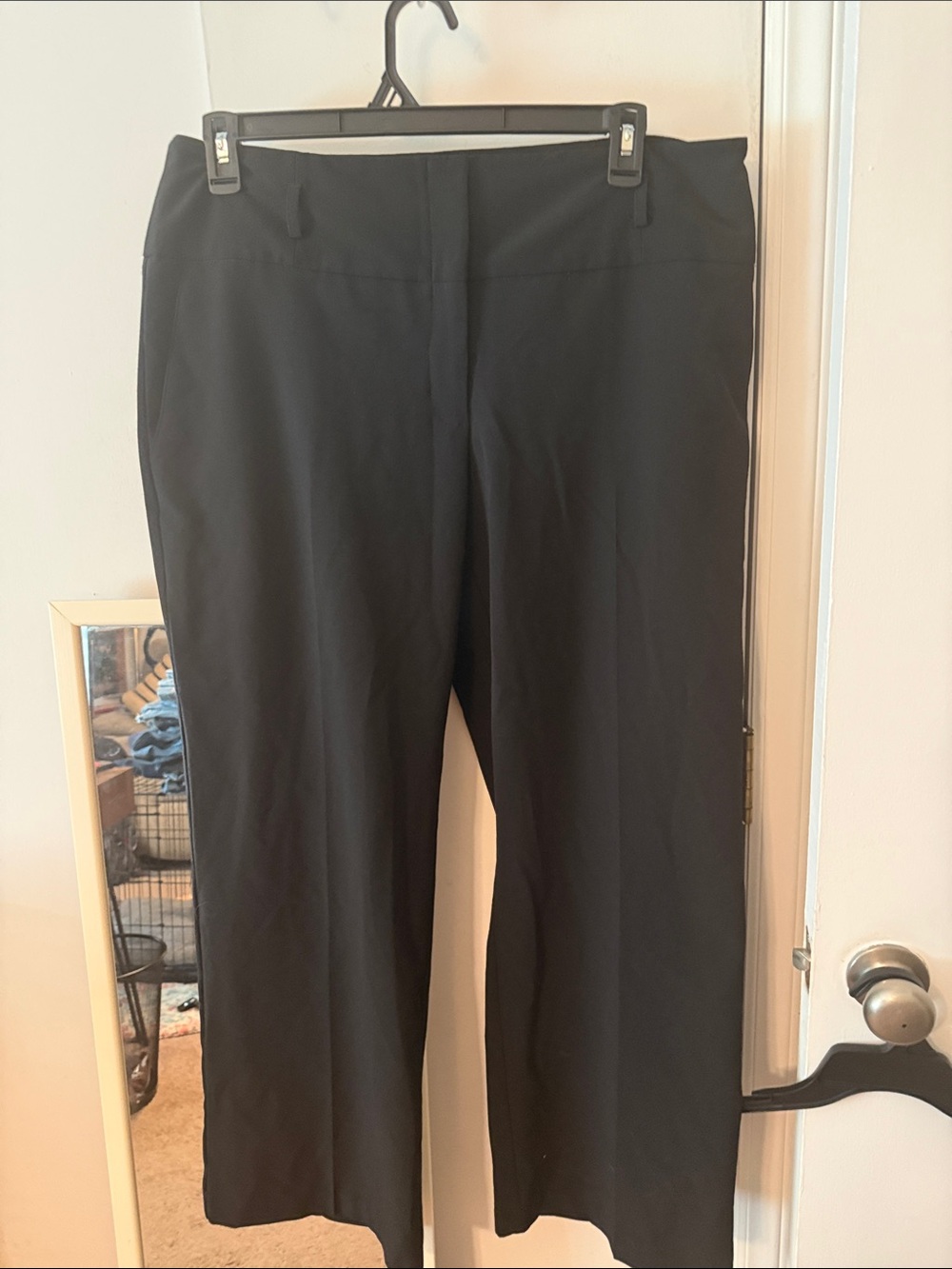 Cato Black Wide-Leg Dress Pants